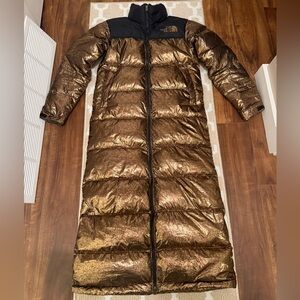 Women's The North Face Gold Nuptse Duster Coat